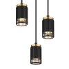 Globo lighting Korben hanging light black, 3-light sources