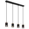 Globo lighting Korben hanging light black, 4-light sources