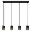Globo lighting Korben hanging light black, 4-light sources