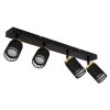 Globo lighting Korben ceiling light black, 4-light sources