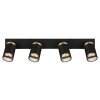 Globo lighting Korben ceiling light black, 4-light sources