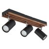 Globo lighting Kayden ceiling light dark brown, black, 3-light sources