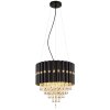 Globo lighting Eleos chandelier black, 3-light sources