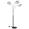 Globo lighting Della floor lamp LED black, 1-light source