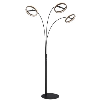 Globo lighting Della floor lamp LED black, 1-light source