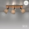 JUST LIGHT GERDA MICHEL ceiling light, ceiling spotlight Ecru, black, 3-light sources