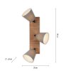 JUST LIGHT GERDA MICHEL ceiling light, ceiling spotlight Ecru, black, 3-light sources