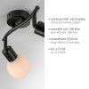 Leuchten Direkt lights LOKI ceiling light LED black, 2-light sources