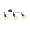 Leuchten Direkt lights LOKI ceiling light LED black, 3-light sources