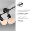 Leuchten Direkt lights LOKI ceiling light LED black, 3-light sources