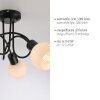 Leuchten Direkt lights LOKI ceiling light LED black, 3-light sources