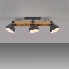 Leuchten Direkt lights 2.0 ceiling light LED brown, black, 3-light sources