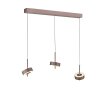 Paul Neuhaus Q-Serie Q-Rotate pendant light LED brown, 3-light sources, Remote control