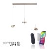 Paul Neuhaus Q-Serie Q-Rotate pendant light LED silver, 3-light sources, Remote control