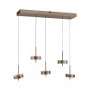 Paul Neuhaus Q-Serie Q-Rotate pendant light LED brown, 5-light sources, Remote control