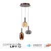 Paul Neuhaus lights Irides pendant light LED brown, 3-light sources