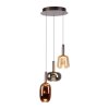 Paul Neuhaus lights Irides pendant light LED brown, 3-light sources
