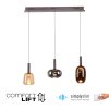 Paul Neuhaus lights Irides pendant light LED brown, 3-light sources
