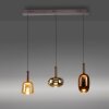 Paul Neuhaus lights Irides pendant light LED brown, 3-light sources