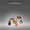 Paul Neuhaus lights Irides pendant light LED brown, 6-light sources