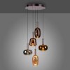 Paul Neuhaus lights Irides pendant light LED brown, 5-light sources