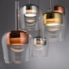 Paul Neuhaus Q-Serie Q-Kon pendant light LED brown, 5-light sources, Remote control