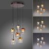 Paul Neuhaus Q-Serie Q-Kon pendant light LED brown, 6-light sources, Remote control