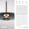Paul Neuhaus lights E-Vitrum pendant light LED grey, 2-light sources, Remote control