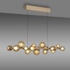 Paul Neuhaus lights E-Popup pendant light LED bronze, 18-light sources, Remote control