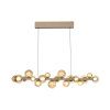 Paul Neuhaus lights E-Popup pendant light LED bronze, 18-light sources, Remote control