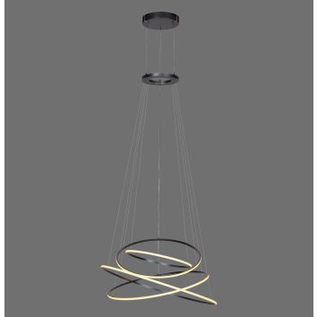 Paul Neuhaus lights Rings pendant light LED grey, 1-light source, Remote control