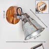 BERKELEY Wall Light dark brown, galvanized, 1-light source