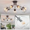 Koyoto ceiling light, globe light clear, 7-light sources
