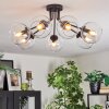 Koyoto ceiling light, globe light clear, 7-light sources