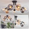 Gastor ceiling light, globe light Amber, clear, Smoke-coloured, 7-light sources