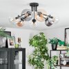 Gastor ceiling light, globe light Amber, clear, Smoke-coloured, 7-light sources