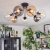 Gastor ceiling light, globe light Amber, clear, Smoke-coloured, 7-light sources