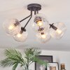 Koyoto ceiling light, globe light 52 cm clear, 5-light sources