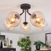 Koyoto ceiling light, globe light 52 cm Amber, clear, 5-light sources