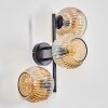 Ripoll globe light, wall light Amber, 3-light sources