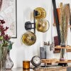 Ripoll globe light, wall light gold, clear, 3-light sources