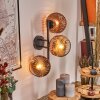 Ripoll globe light, wall light clear, coppery, 3-light sources