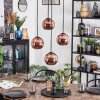 Koyoto hanging light, globe light, Cluster pendant lamp coppery, 4-light sources