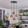Koyoto hanging light, globe light, Cluster pendant lamp coppery, 4-light sources