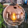 Koyoto hanging light, globe light, Cluster pendant lamp clear, coppery, 4-light sources