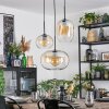 Apedo hanging light, pendant light, Cluster pendant lamp Amber, clear, 3-light sources