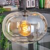 Apedo hanging light, pendant light, Cluster pendant lamp Amber, clear, 3-light sources