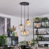 Apedo hanging light, pendant light, Cluster pendant lamp Amber, clear, 3-light sources
