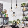 Ripoll hanging light, globe light, Cluster pendant lamp clear, 3-light sources