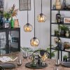 Ripoll hanging light, globe light, Cluster pendant lamp Amber, 3-light sources